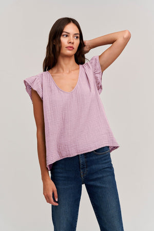 BREANNA COTTON GAUZE TOP - Velvet Staging 2.0