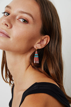 BRIE BEADED FRINGE EARRINGS BY BLUMA PROJECT - Velvet Staging 2.0
