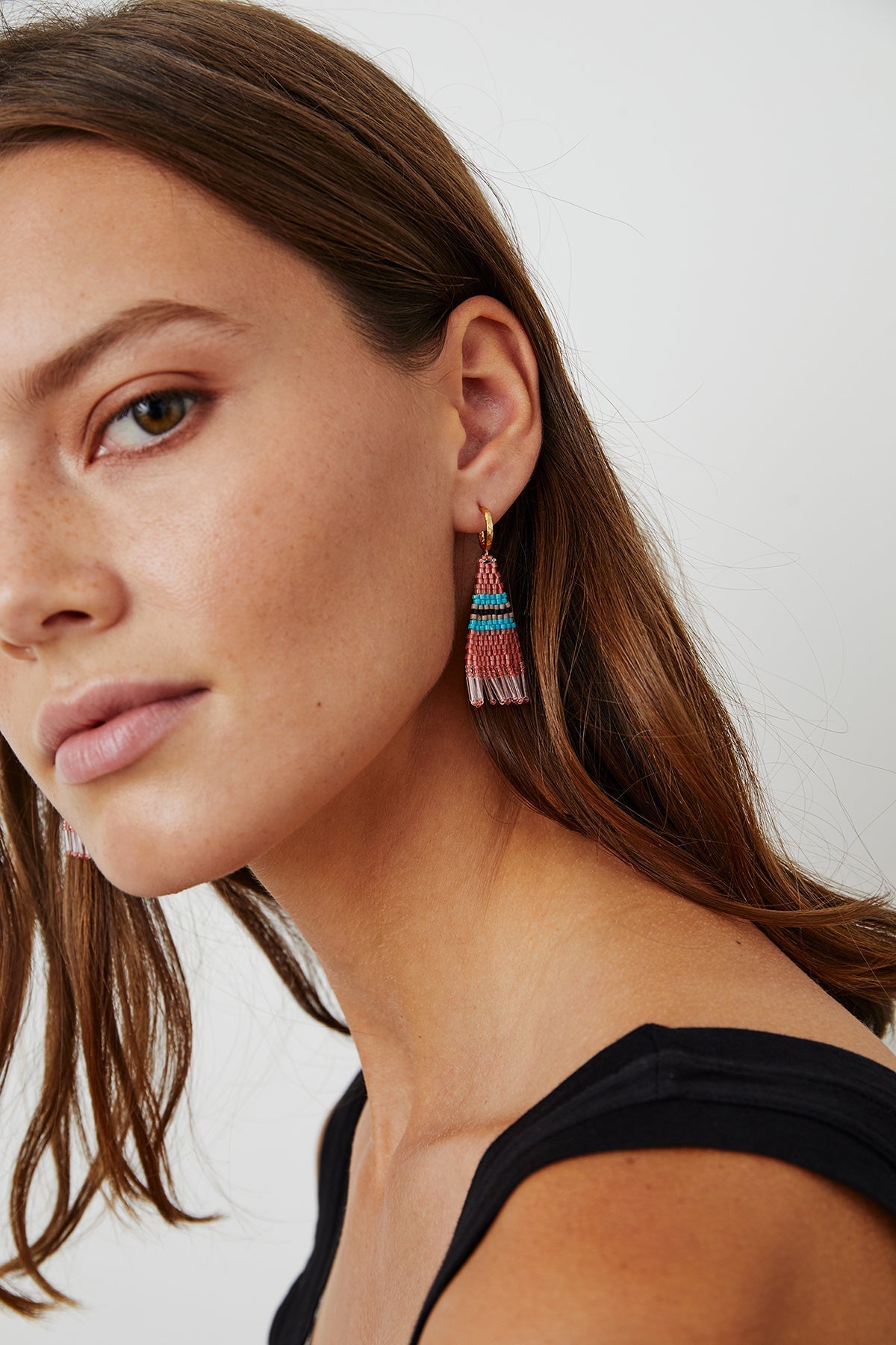 BRIE BEADED FRINGE EARRINGS BY BLUMA PROJECT - Velvet Staging 2.0