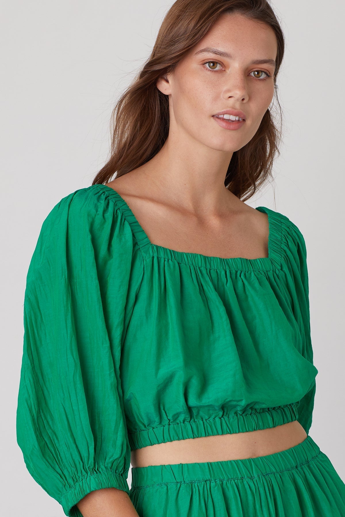 BRISTOL PUFF SLEEVE CROP TOP - Velvet Staging 2.0