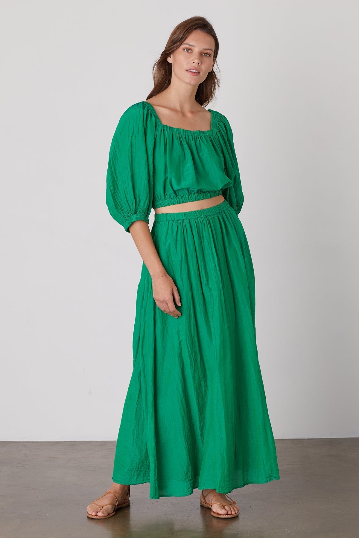 BRISTOL PUFF SLEEVE CROP TOP - Velvet Staging 2.0-26916066787524