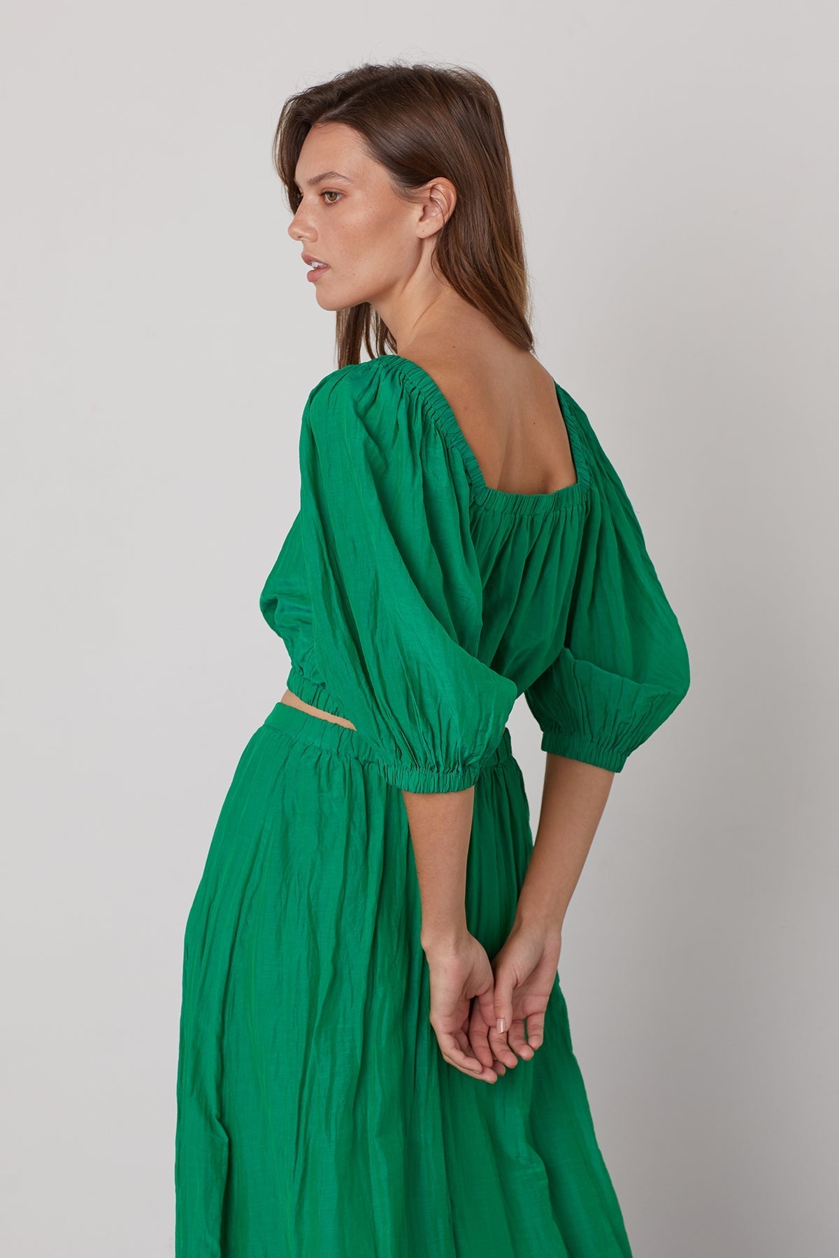 BRISTOL PUFF SLEEVE CROP TOP - Velvet Staging 2.0