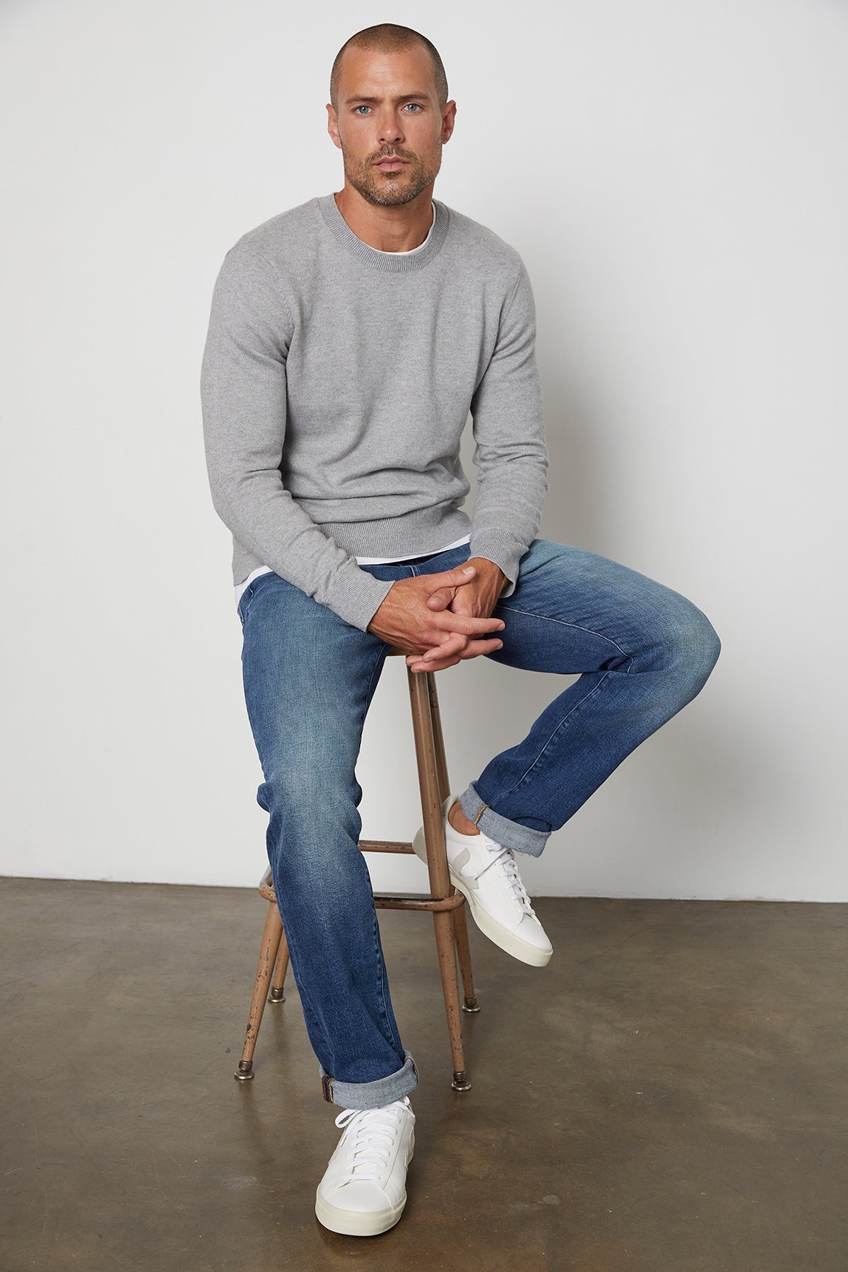BRIXTON CREW NECK SWEATER - Velvet Staging 2.0-26916066984132