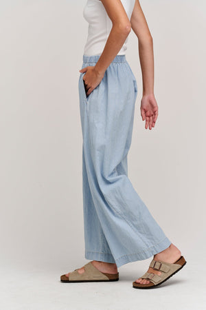 BROOKLYN CHAMBRAY WIDE LEG PANT - Velvet Staging 2.0