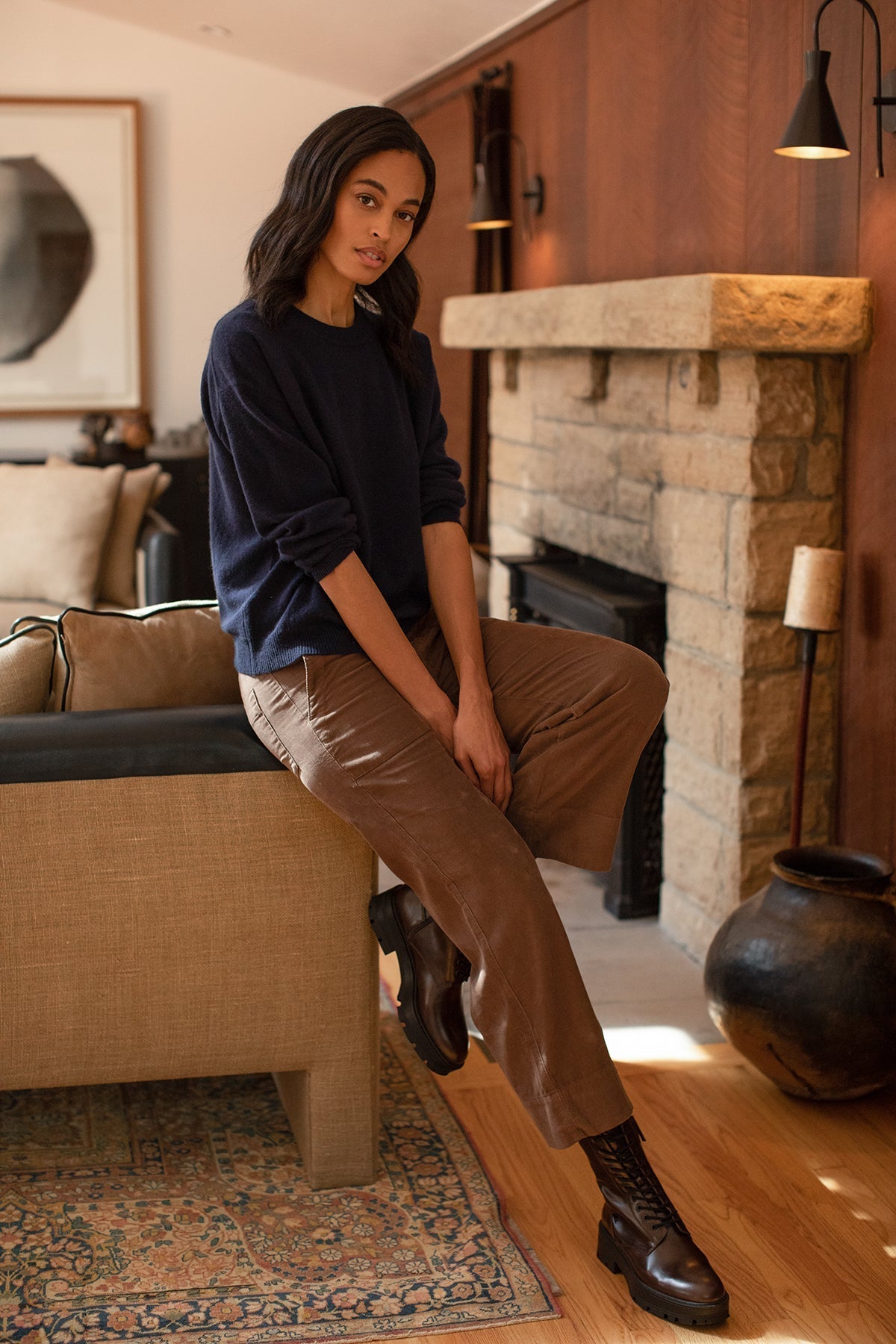 BRYNNE CASHMERE CREW NECK SWEATER - Velvet Staging 2.0