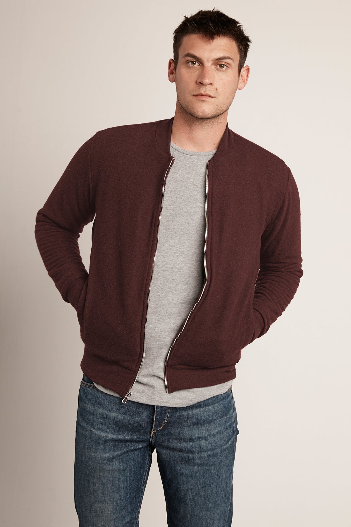 CABE COZY JERSEY BOMBER JACKET Velvet by Graham & Spencer-26916082483396