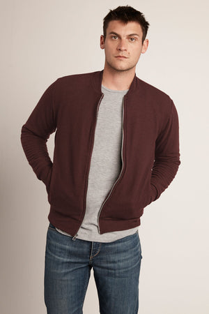 CABE COZY JERSEY BOMBER JACKET Velvet by Graham & Spencer