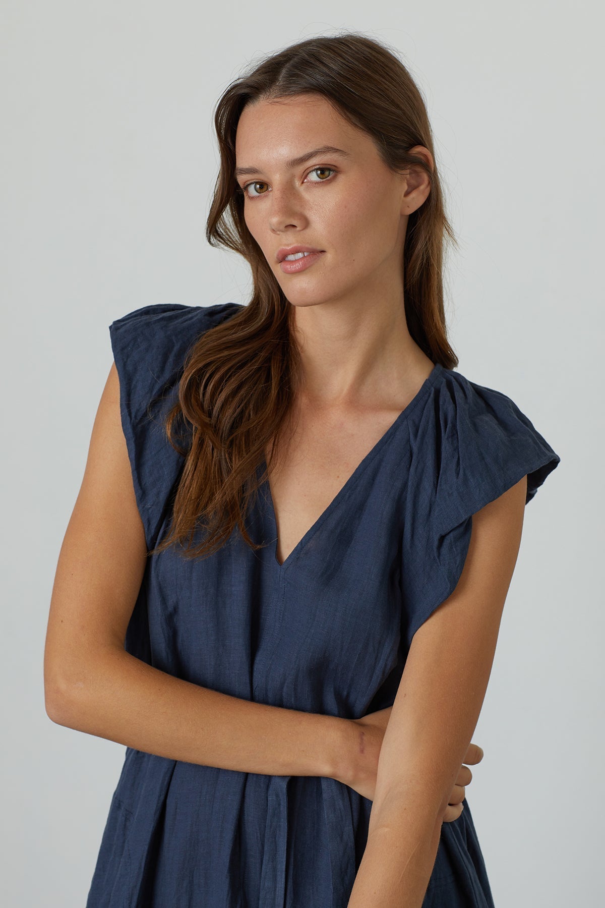 CACEY LINEN SWING DRESS - Velvet Staging 2.0-26916080615620