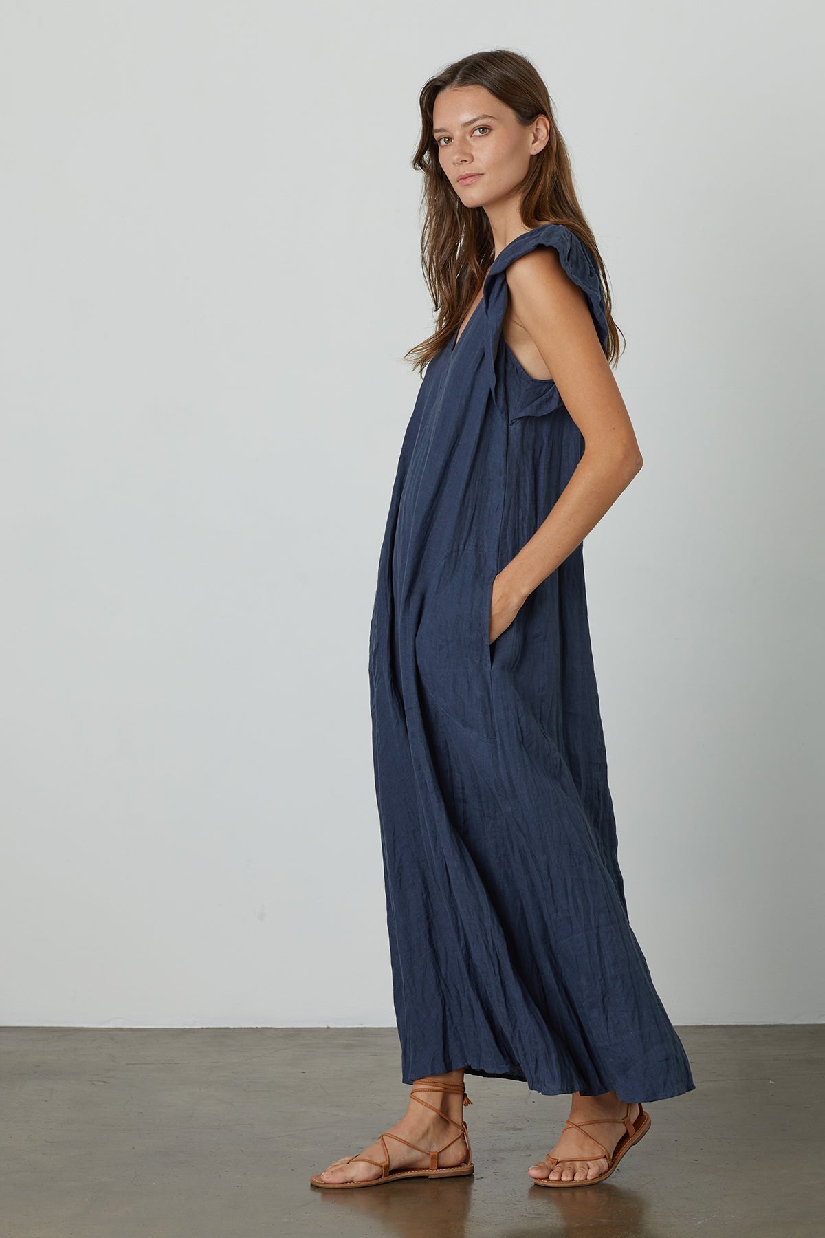 CACEY LINEN SWING DRESS - Velvet Staging 2.0-26916080484548