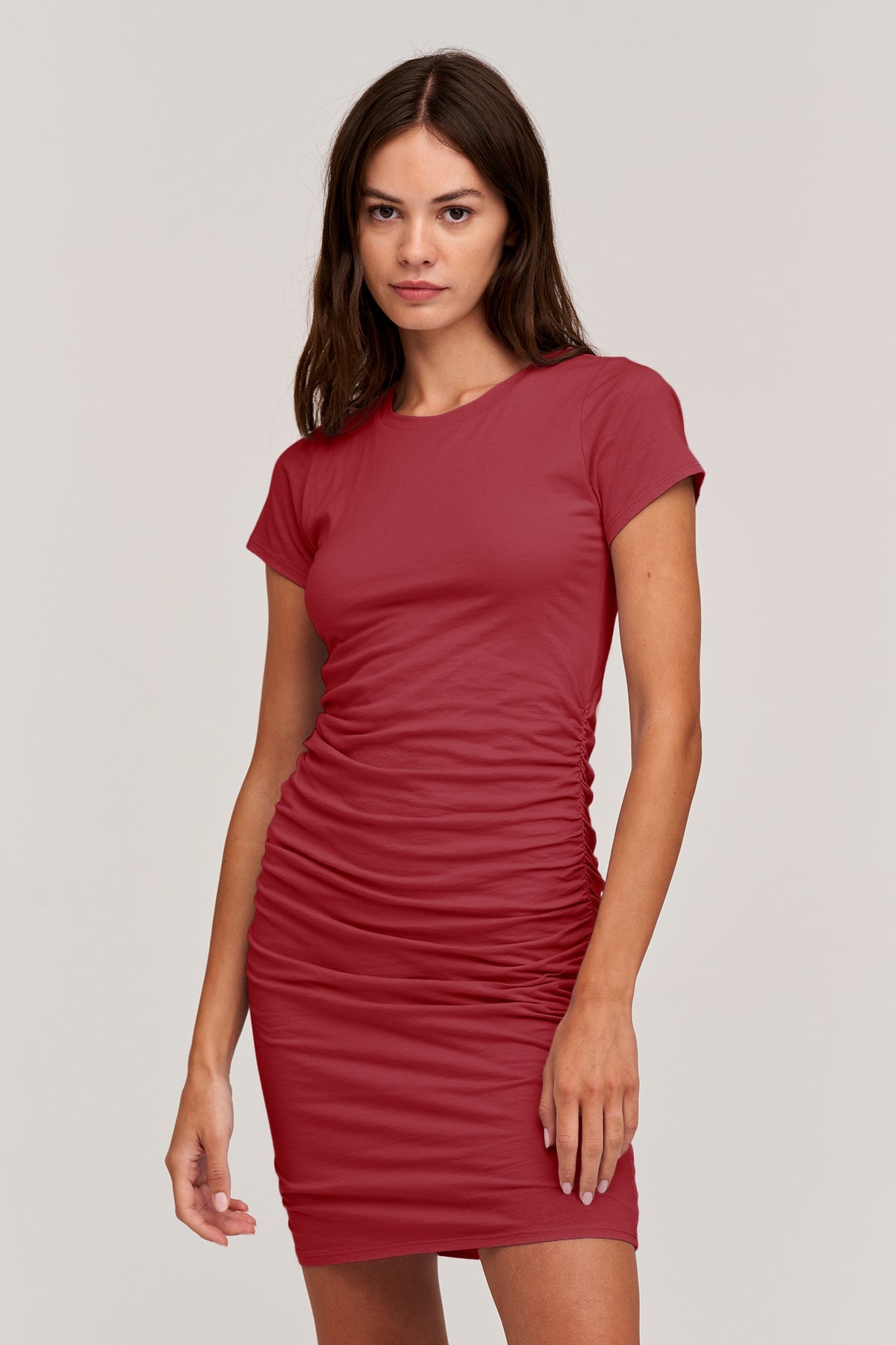 CAILEY SHIRRED SEAM MINI DRESS - Velvet Staging 2.0
