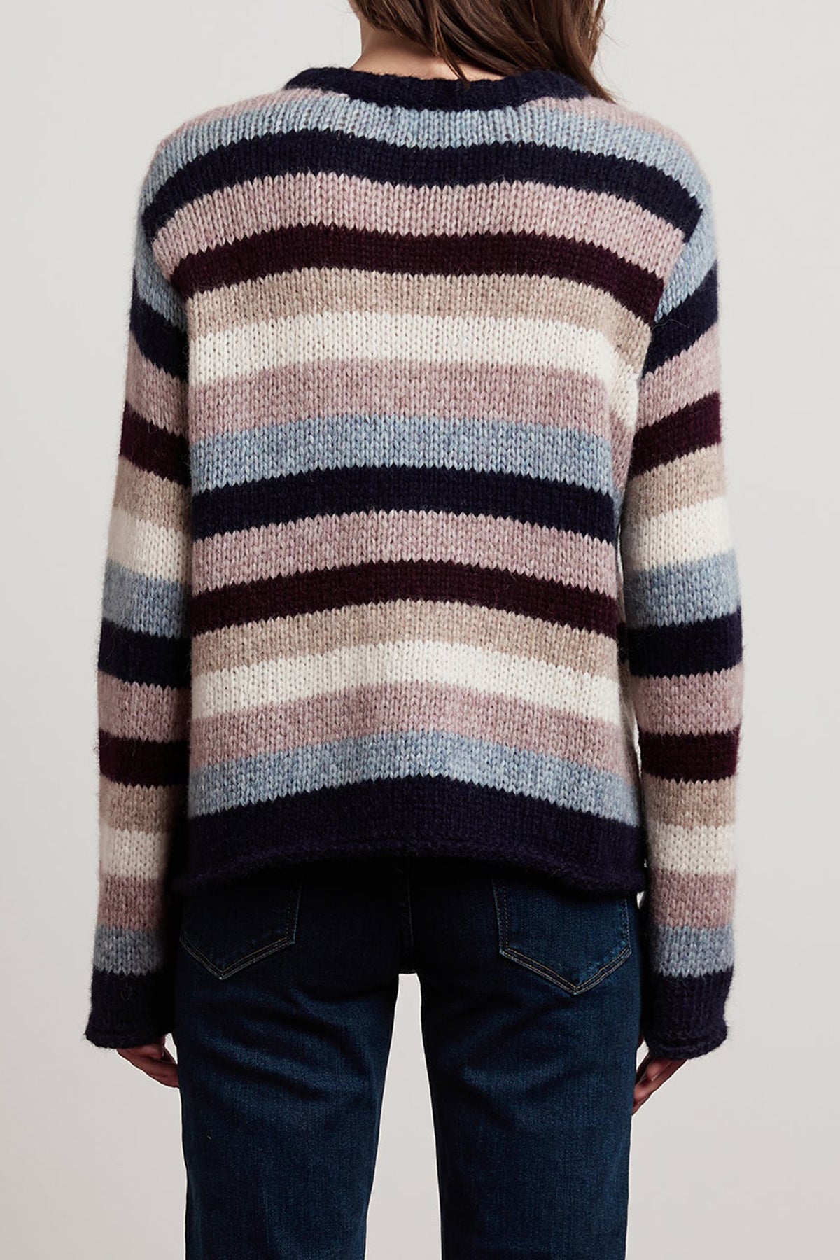 CALISTA STRIPE BABY ALPACA CREW NECK SWEATER - Velvet Staging 2.0-26916082647236