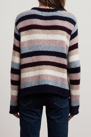CALISTA STRIPE BABY ALPACA CREW NECK SWEATER - Velvet Staging 2.0