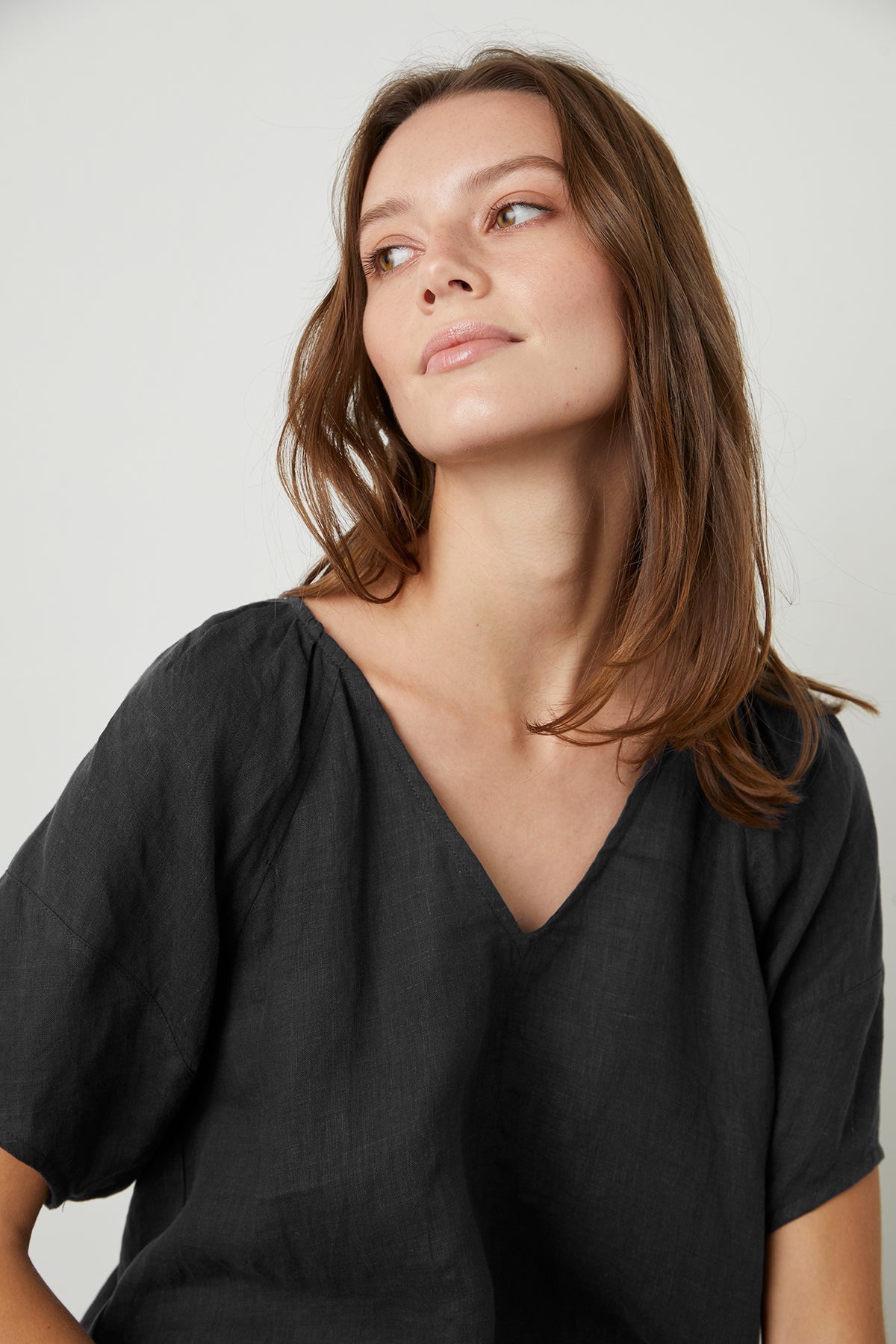 CALLIN PUFF SLEEVE LINEN TOP - Velvet Staging 2.0