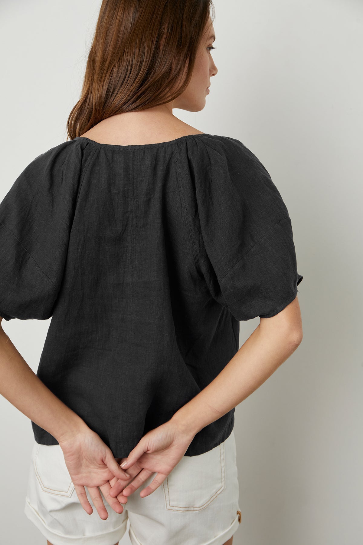 CALLIN PUFF SLEEVE LINEN TOP - Velvet Staging 2.0-26916087234756