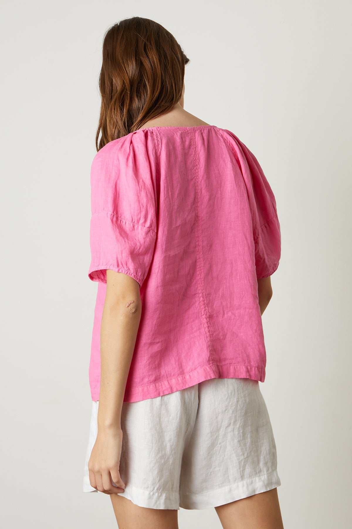 CALLIN PUFF SLEEVE LINEN TOP - Velvet Staging 2.0
