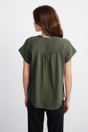CARAH COTTON CONTRAST BLOUSE - Velvet Staging 2.0