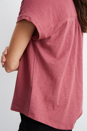 CARAH COTTON CONTRAST BLOUSE - Velvet Staging 2.0