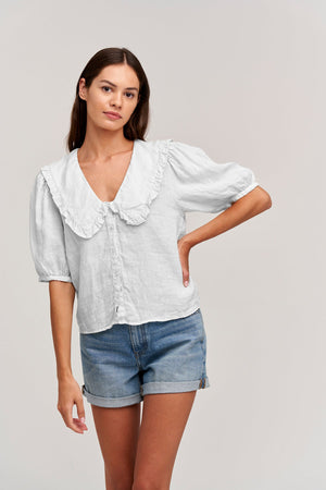 CARAH LINEN BLOUSE - Velvet Staging 2.0
