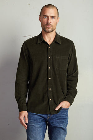 CAREY CORDUROY BUTTON-UP SHIRT - Velvet Staging 2.0