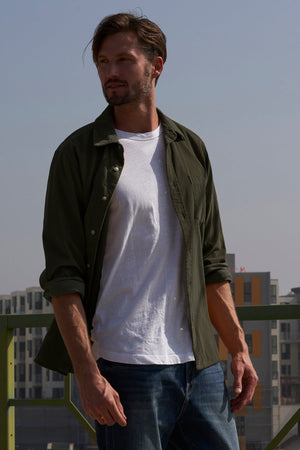 CAREY CORDUROY BUTTON-UP SHIRT - Velvet Staging 2.0