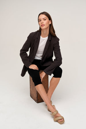 CASSIE HEAVY LINEN BLAZER - Velvet Staging 2.0