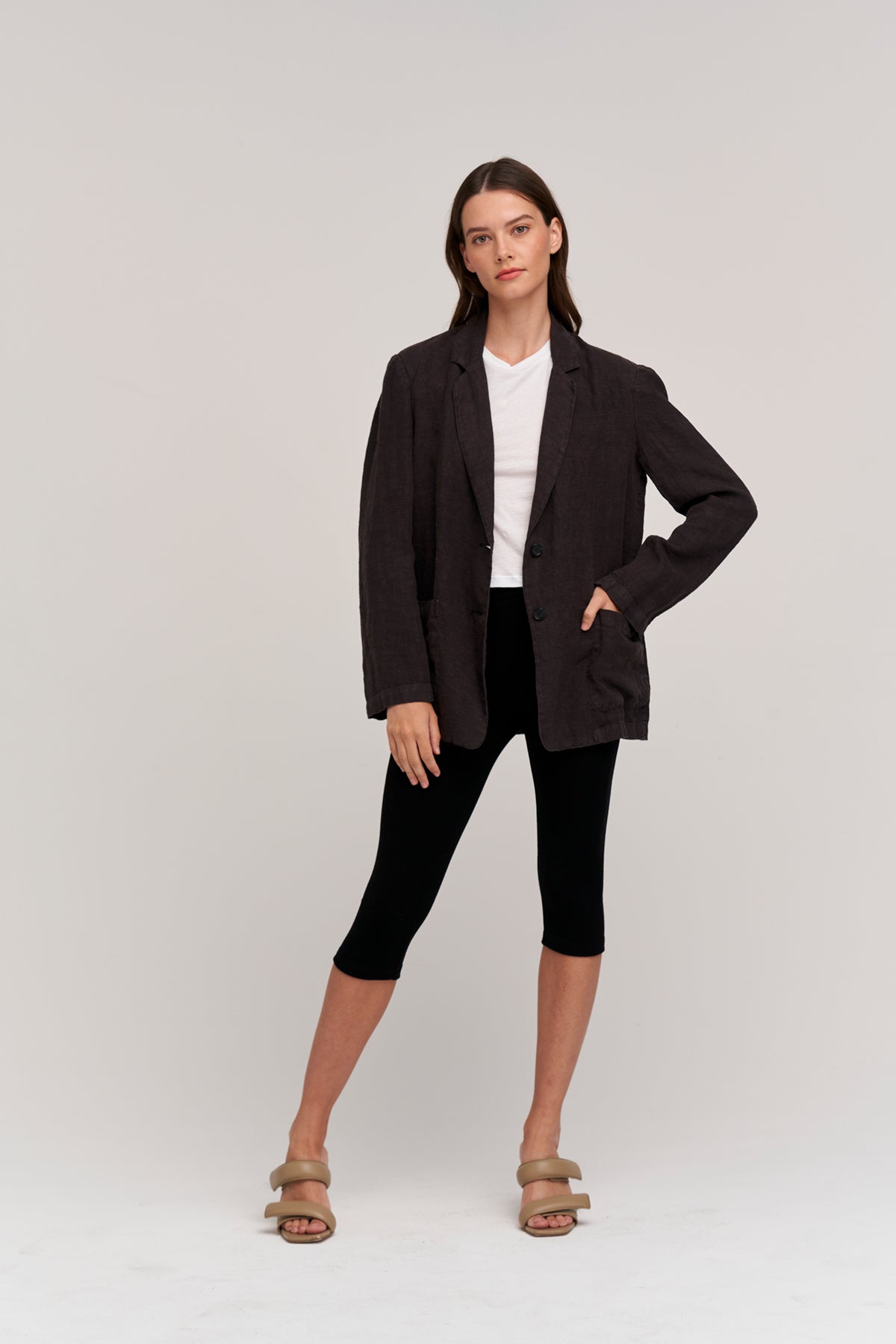 CASSIE HEAVY LINEN BLAZER - Velvet Staging 2.0-26916092117188
