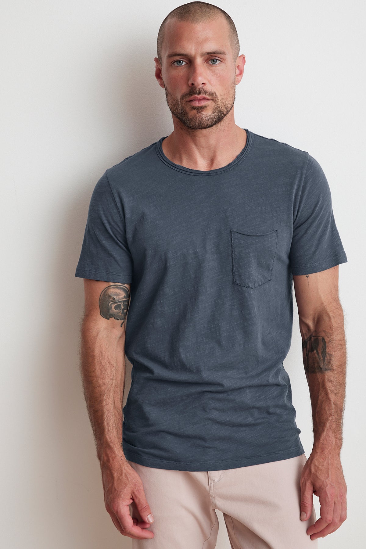   CHAD RAW EDGE COTTON SLUB POCKET TEE - Velvet Staging 2.0 