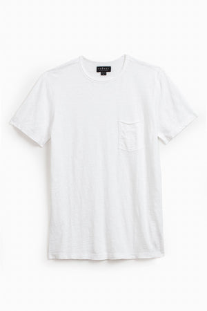 CHAD RAW EDGE COTTON SLUB POCKET TEE - Velvet Staging 2.0