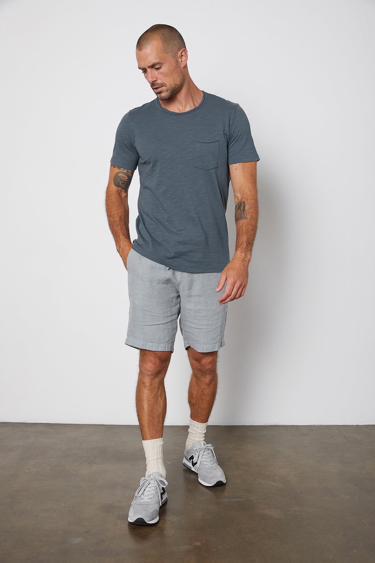   CHAD RAW EDGE COTTON SLUB POCKET TEE - Velvet Staging 2.0 