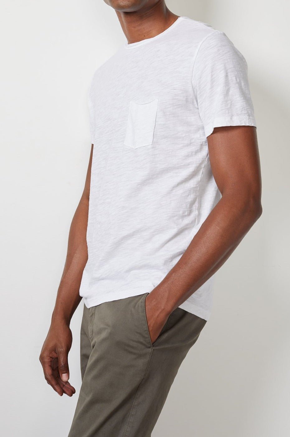   CHAD RAW EDGE COTTON SLUB POCKET TEE - Velvet Staging 2.0 