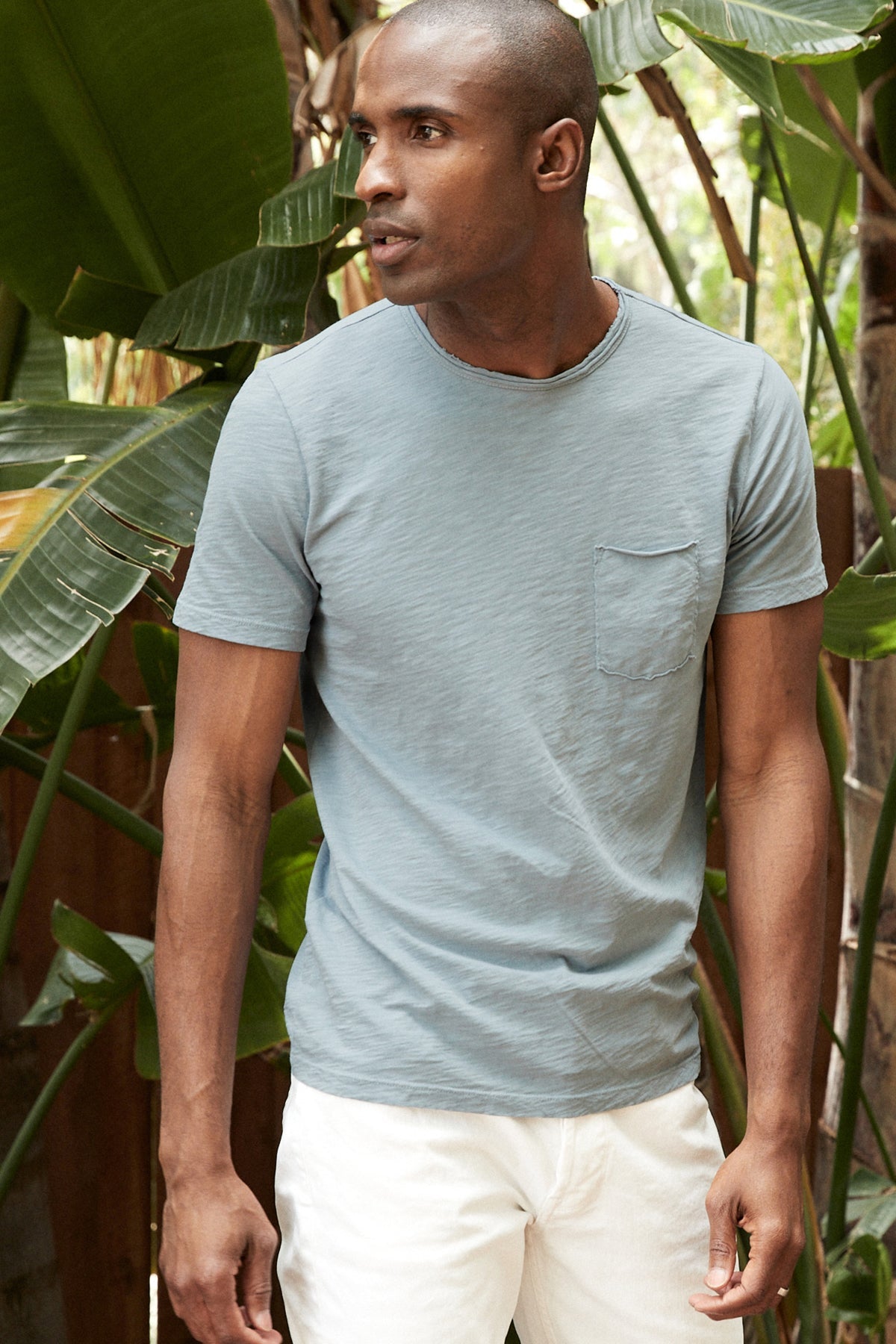   CHAD RAW EDGE COTTON SLUB POCKET TEE - Velvet Staging 2.0 