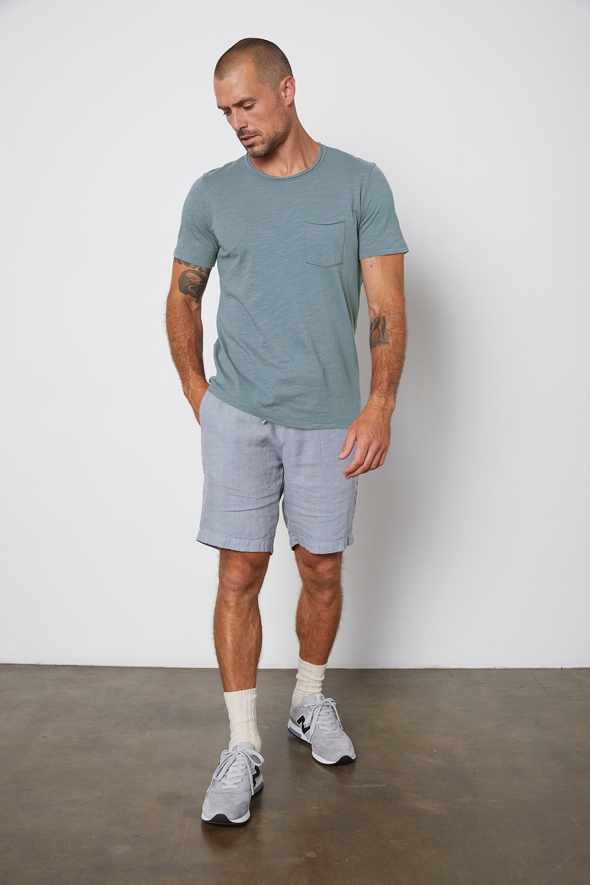   CHAD RAW EDGE COTTON SLUB POCKET TEE - Velvet Staging 2.0 