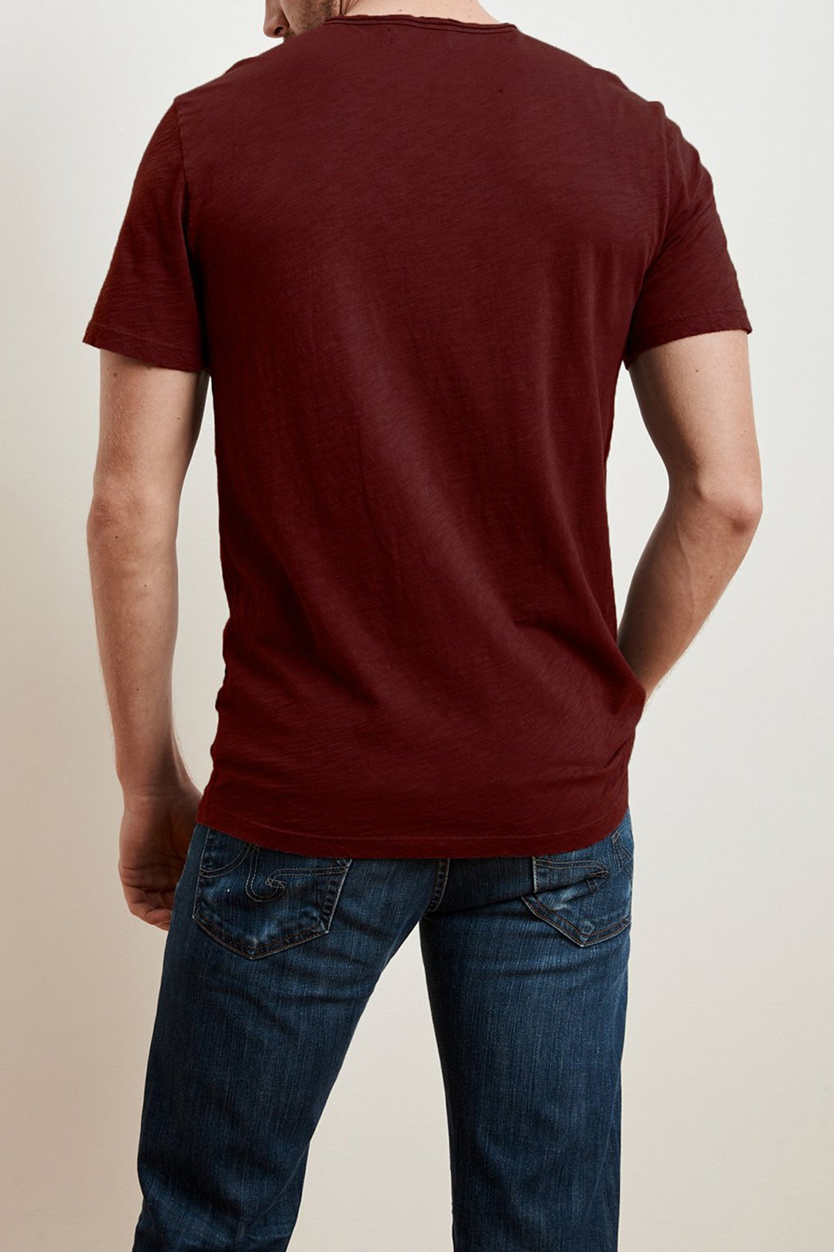 CHAD RAW EDGE COTTON SLUB POCKET TEE - Velvet Staging 2.0
