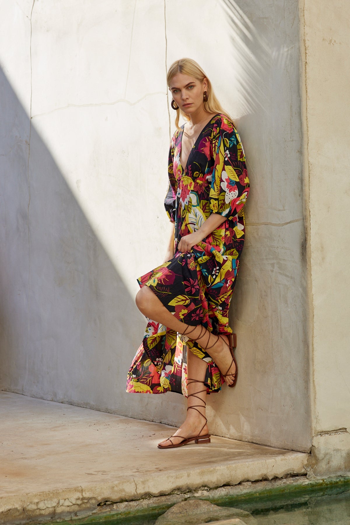 Chloe Dress in Eden Print Side
