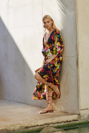 Chloe Dress in Eden Print Side