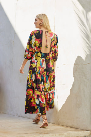 Chloe Dress in Eden Print Back