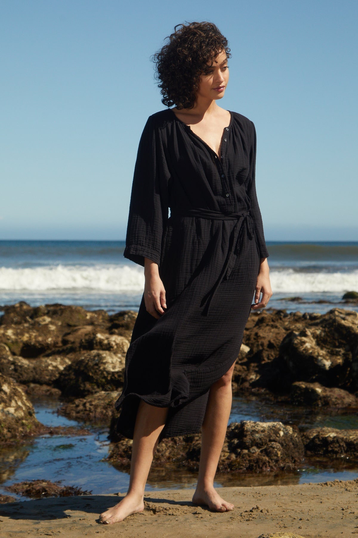 CHRISTELLE COTTON GAUZE MIDI DRESS - Velvet Staging 2.0-26916096606404