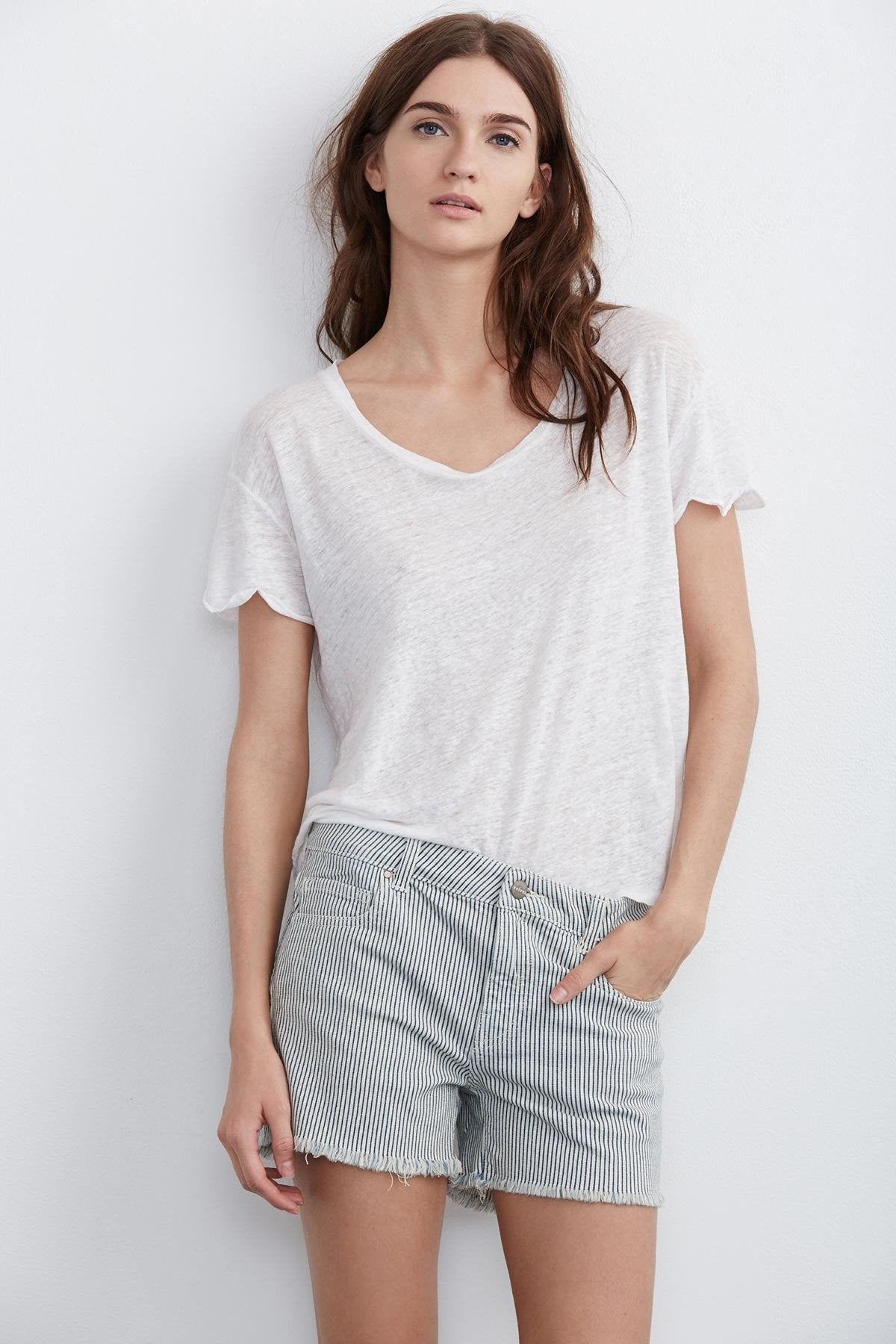 CINDY FRAYED HEM BOYFRIEND SHORTS - Velvet Staging 2.0