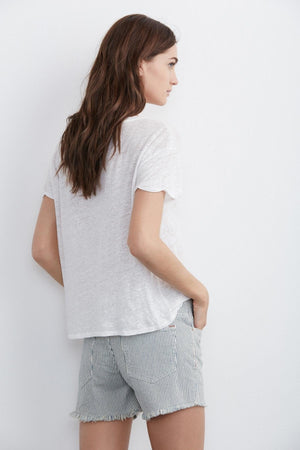 CINDY FRAYED HEM BOYFRIEND SHORTS - Velvet Staging 2.0