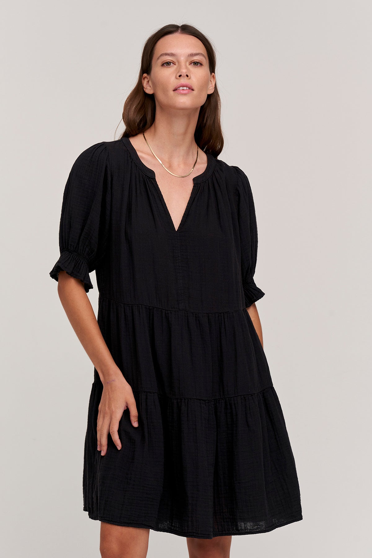 CLARISSA COTTON GAUZE TIERED DRESS - Velvet Staging 2.0-26916096868548