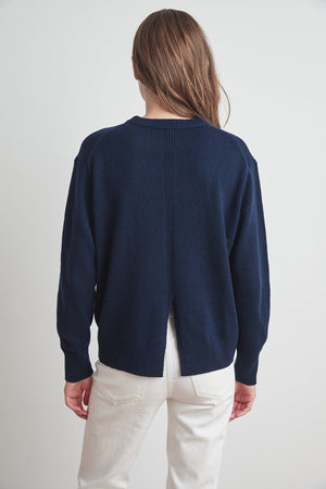 CLARISSA WOOL BLEND SPLIT HEM SWEATER - Velvet Staging 2.0