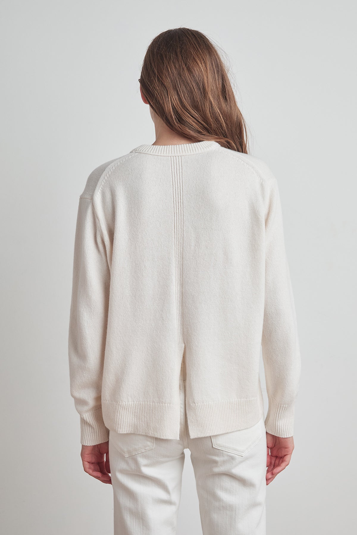CLARISSA WOOL BLEND SPLIT HEM SWEATER - Velvet Staging 2.0-26916097458372