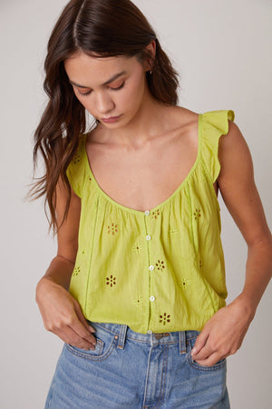 COCO COTTON EYELET TOP - Velvet Staging 2.0