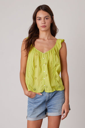 COCO COTTON EYELET TOP - Velvet Staging 2.0