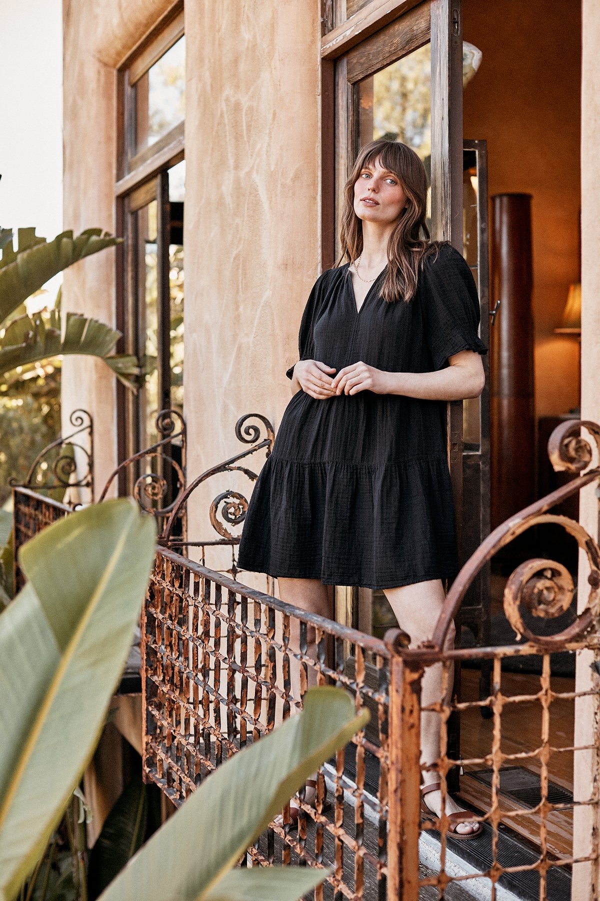 Clarissa Dress Black Front LIfestyle