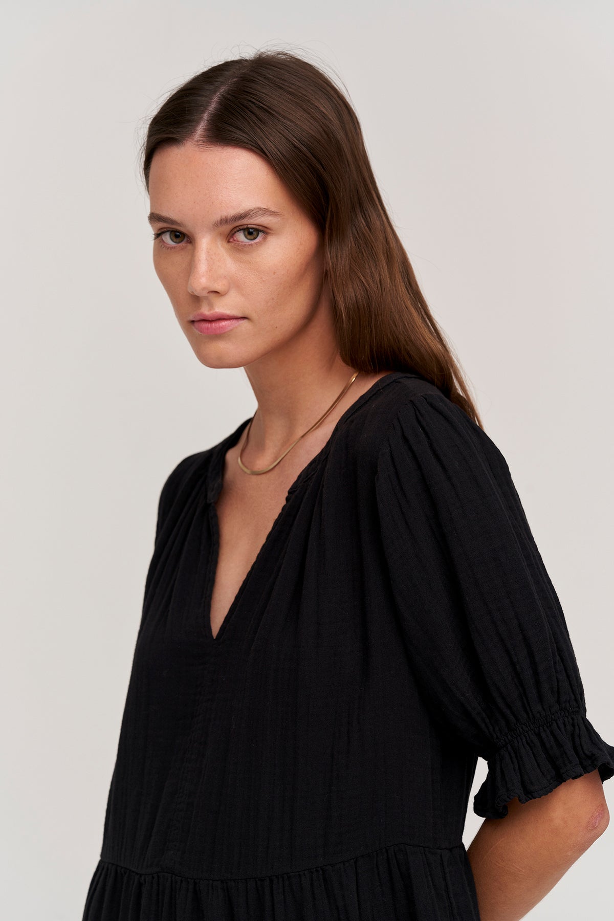 Clarissa Dress Black Front Detail