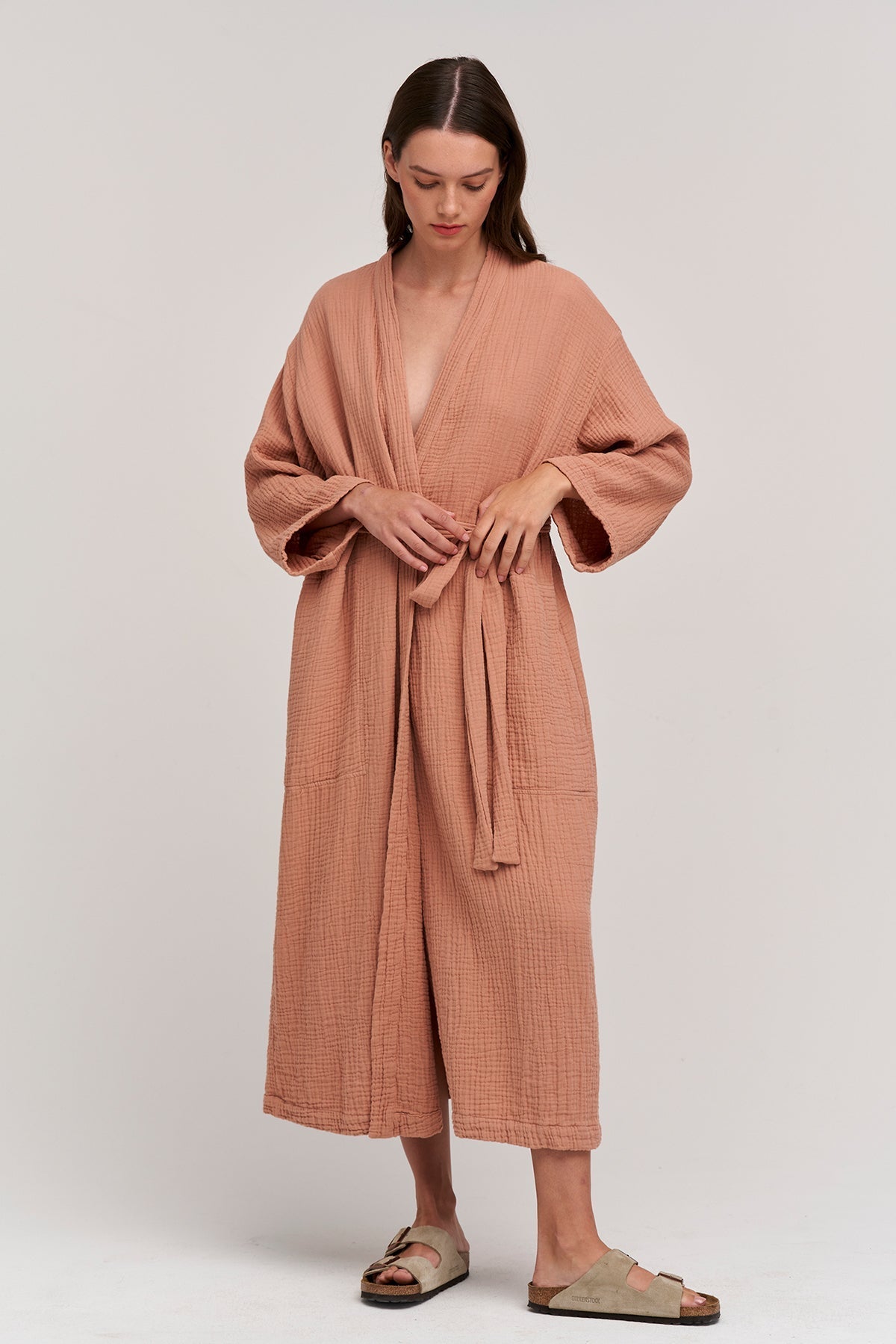 COTTON GAUZE ROBE - Velvet Staging 2.0-26916110008516