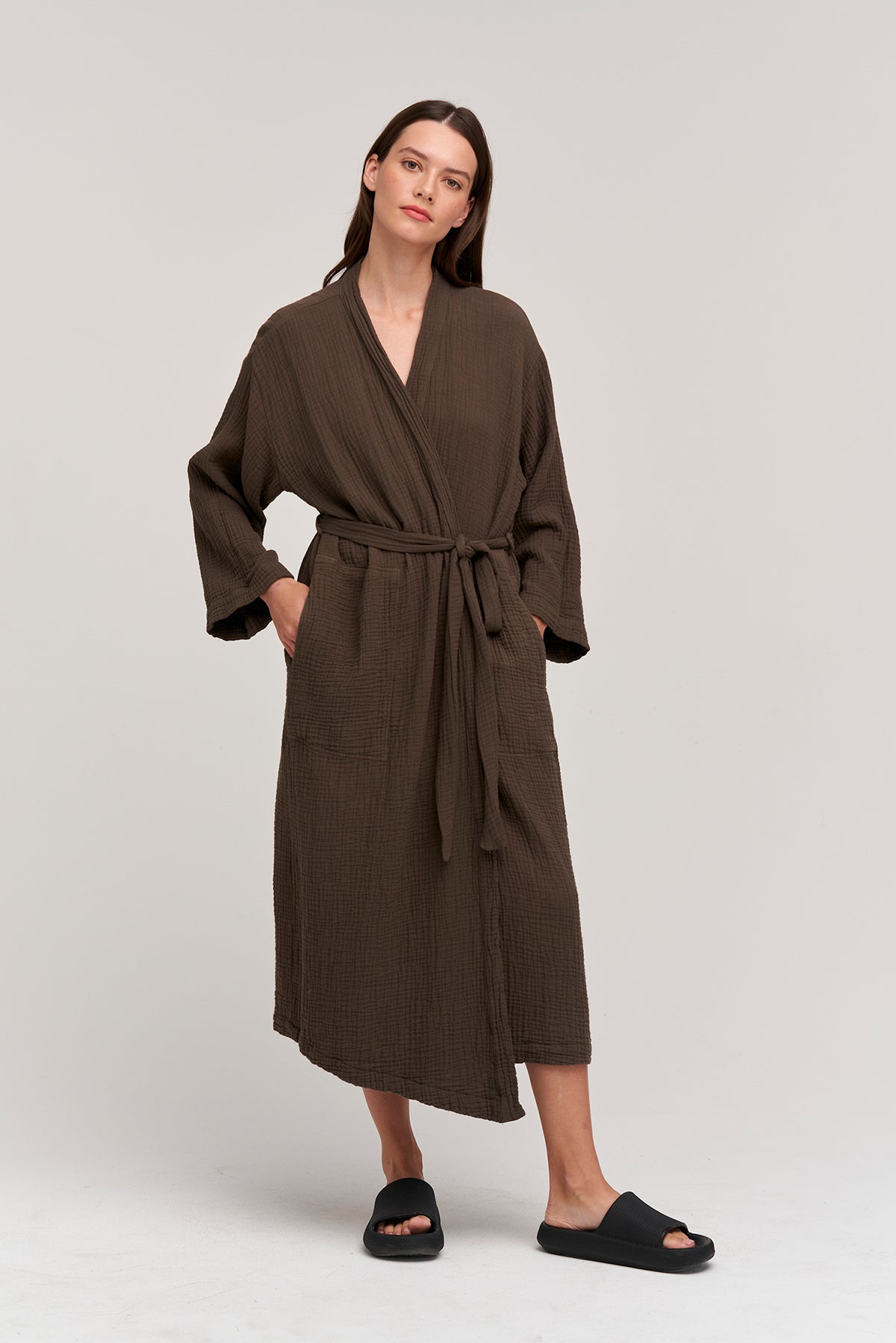 COTTON GAUZE ROBE - Velvet Staging 2.0-26916110172356