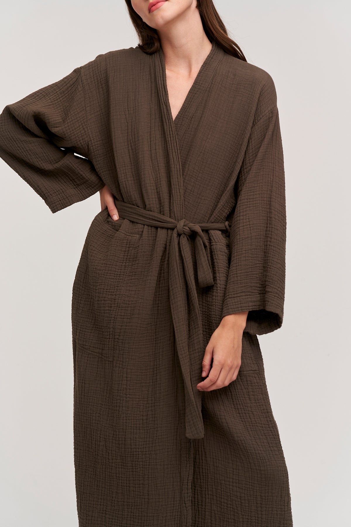COTTON GAUZE ROBE - Velvet Staging 2.0-26916110303428