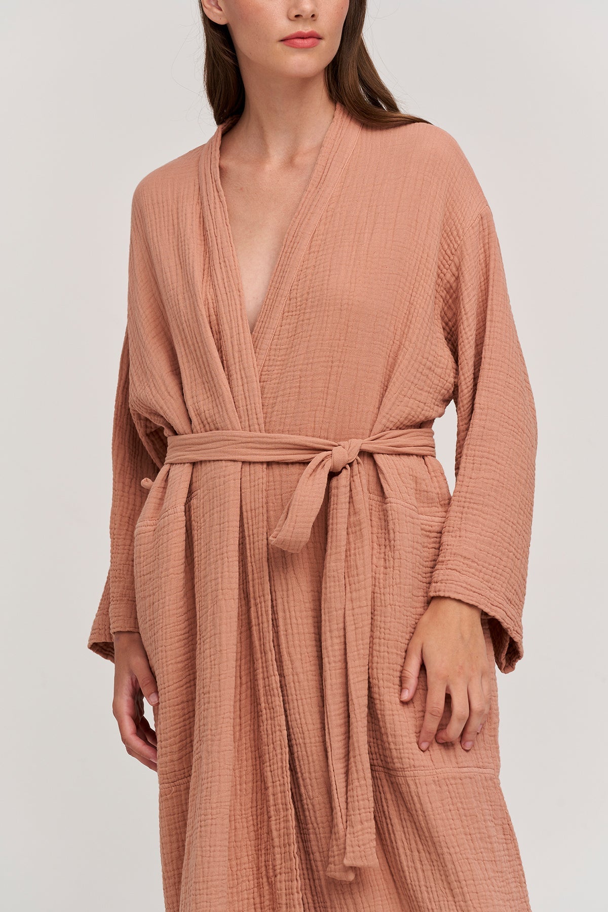 COTTON GAUZE ROBE - Velvet Staging 2.0-26916110106820